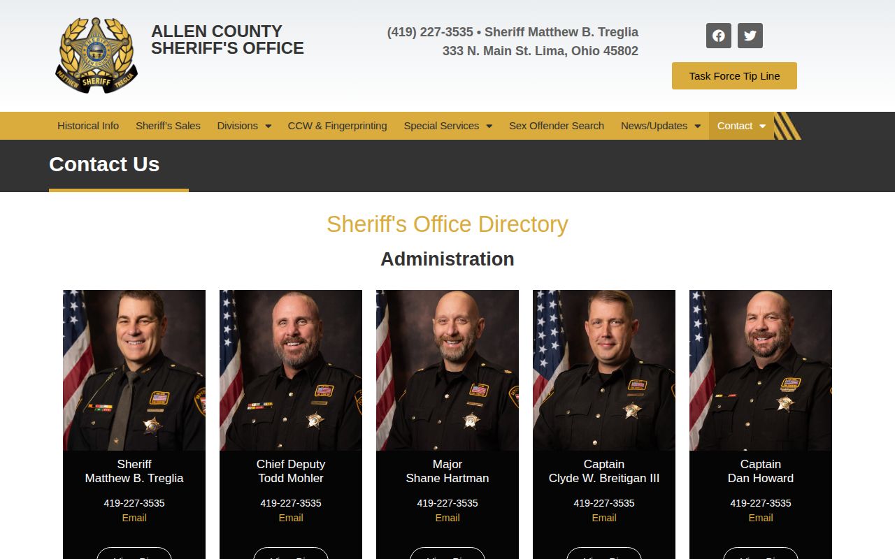 Allen County booking record request source